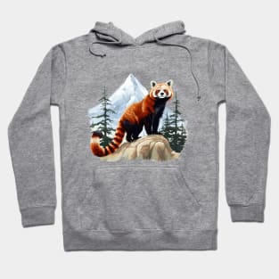 Red Panda In Nature Hoodie